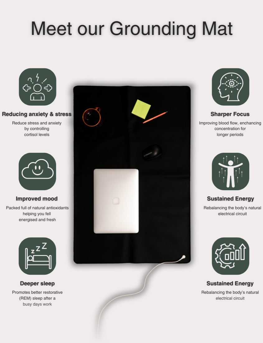 Leather grounding bed mat with adapter - 1 pc